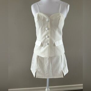 NWT Chic Strapless Topper & Skort Set – Size S, New with Tags